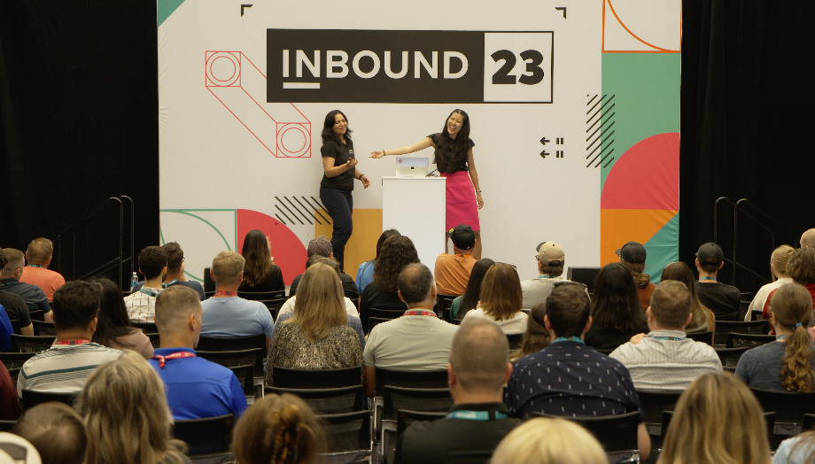 Sejal Parikh and Katherine Man presenting at INBOUND