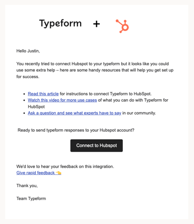 6 Typeform email