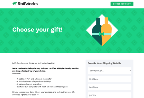 8 RollWorks gift page