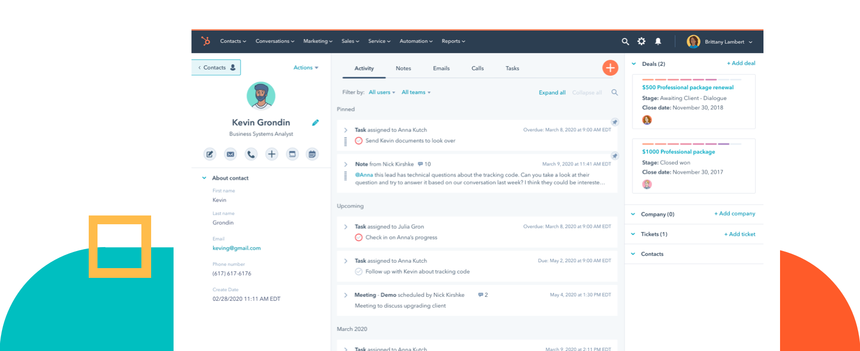 CRM HubSpot Product UI