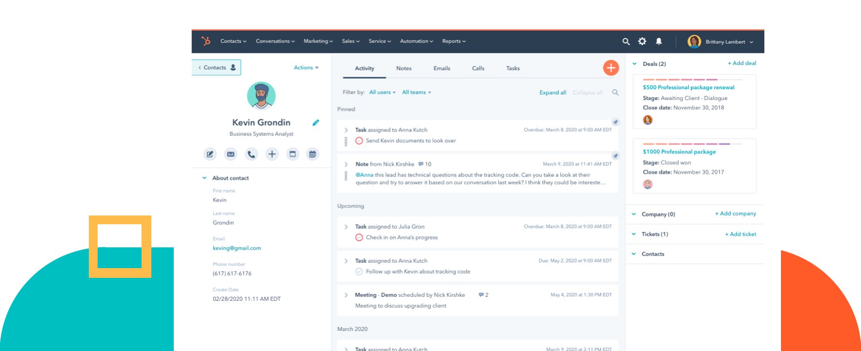 CRM HubSpot Product UI