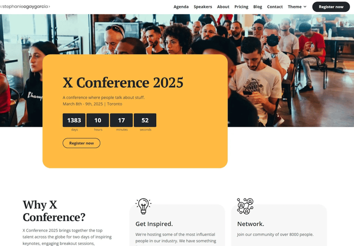 HubSpot Conference Theme screenshot