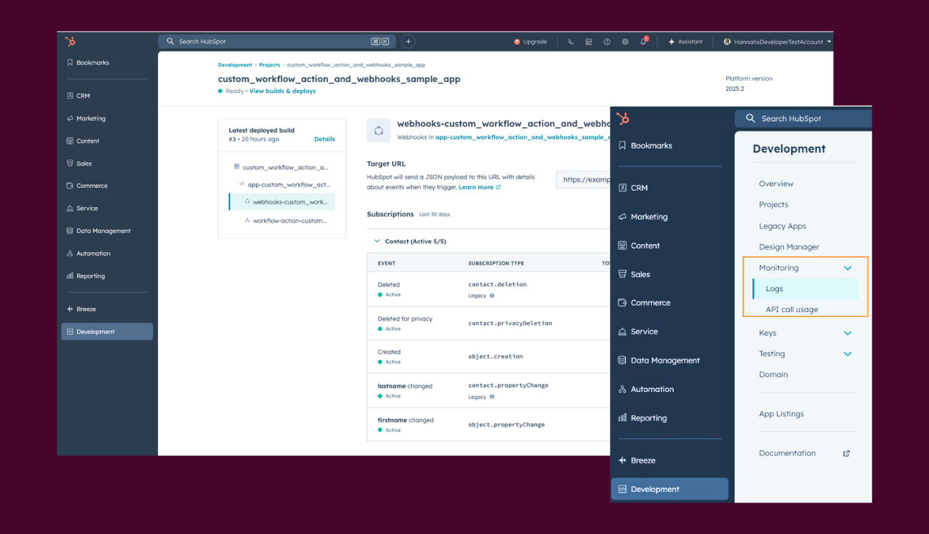 developer UI