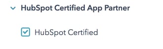 HubSpot Marketplace Certified Apps Filter
