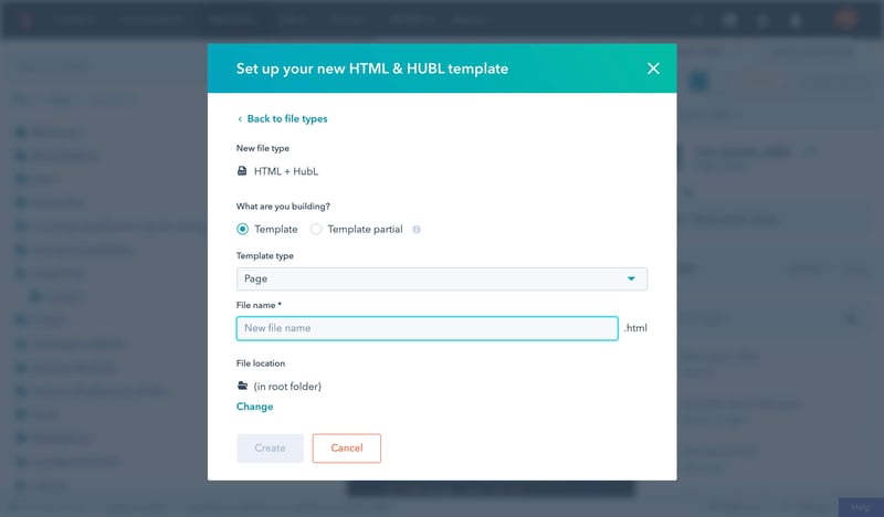 Creating a new HTML + HubL Template Creating a new HTML + HubL Template