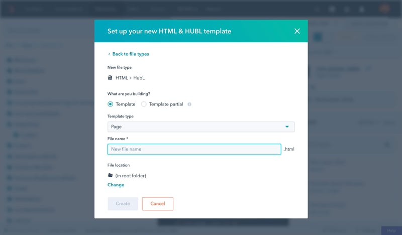 Creating a new HTML + HubL Template
