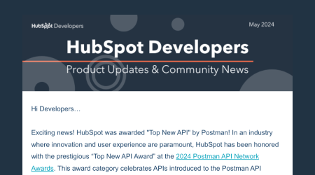 The HubSpot Developer Newsletter