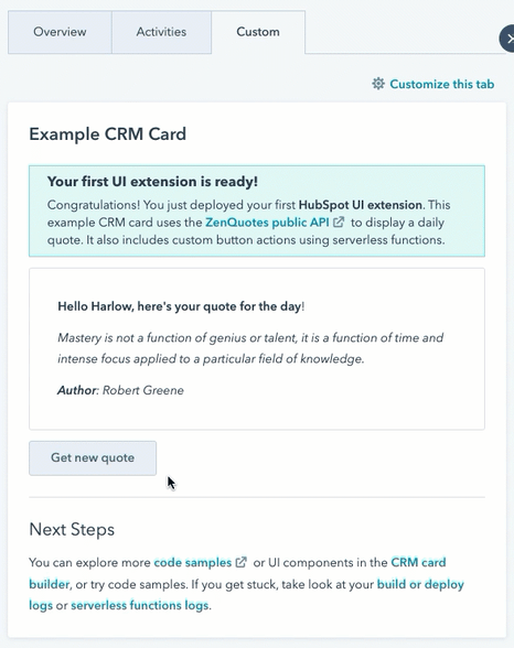 example-crm-card-button-click