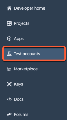 left-sidebar-test-accounts