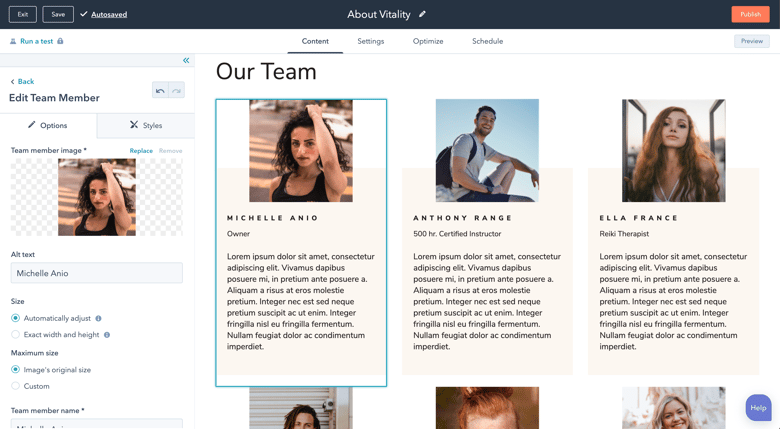 Module form in editor Module form in editor