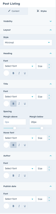 Postlisting-module-styles