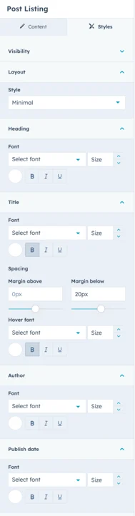 Postlisting-module-styles