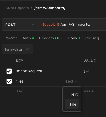 Using the CRM Imports API to Import Records in Bulk into a Dad-abase