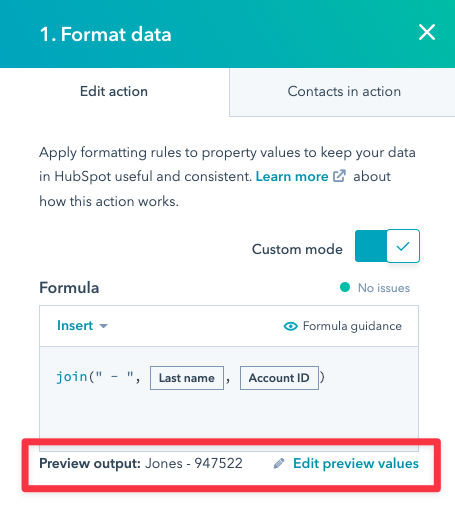 format data