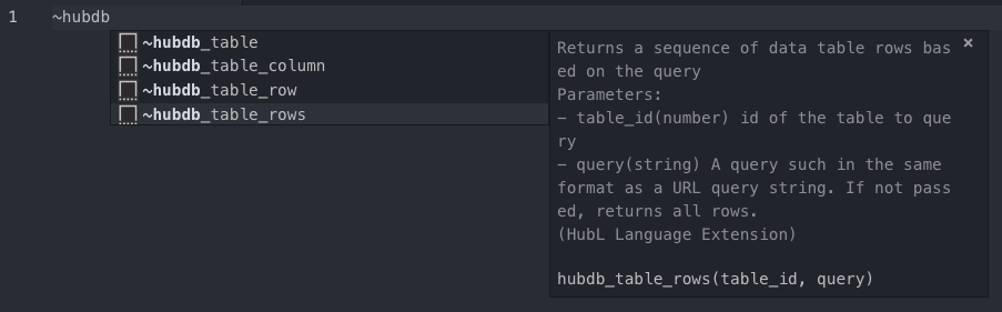 vscode hubl snippets