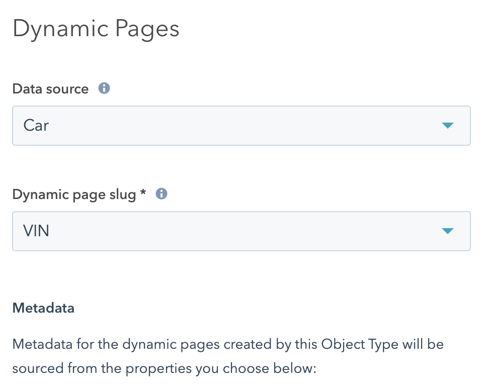 Screenshot of the page editor's page settings screen. It's cropped to only show the data source, and dynamic page slug fields for dynamic pages. Screenshot of the page editor's page settings screen. It's cropped to only show the data source, and dynamic page slug fields for dynamic pages.
