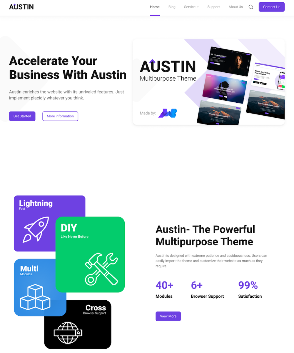 HubSpot Austin theme screenshot