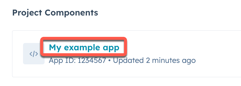 Screenshot of the app on the project details page in HubSpot