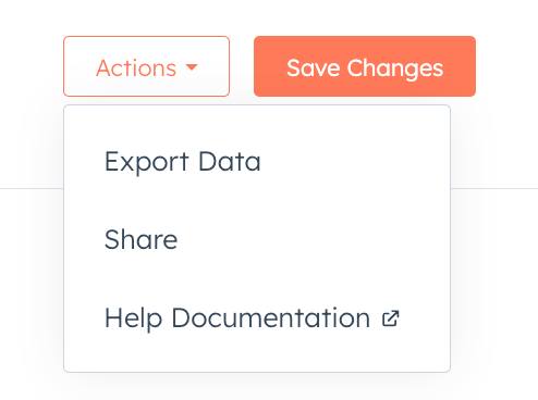 Screenshot of several secondary action buttons