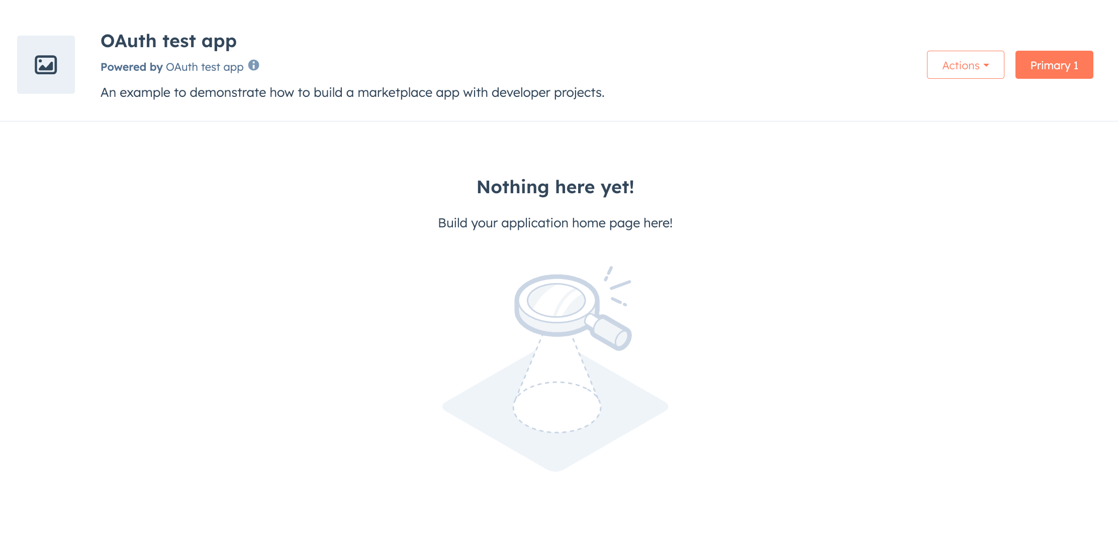Screenshot of an app's settings page in HubSpot.