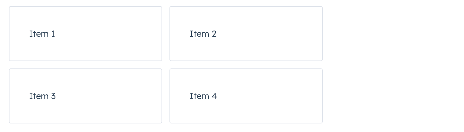 Screenshot of a simple implementation of the AutoGrid component