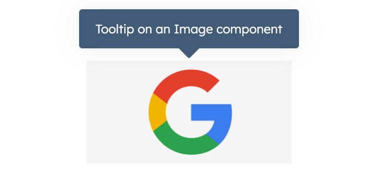 An example tooltip on an Image
component