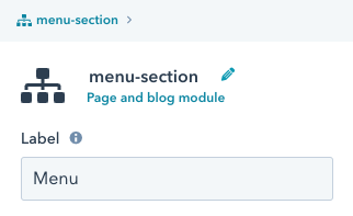 Module editor - label field Module editor - label field