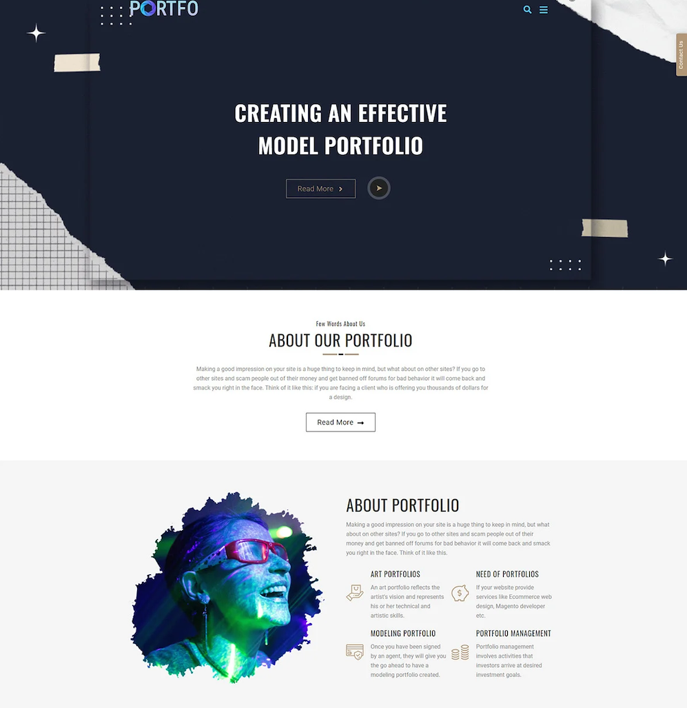 HubSpot Portfolio theme screenshot