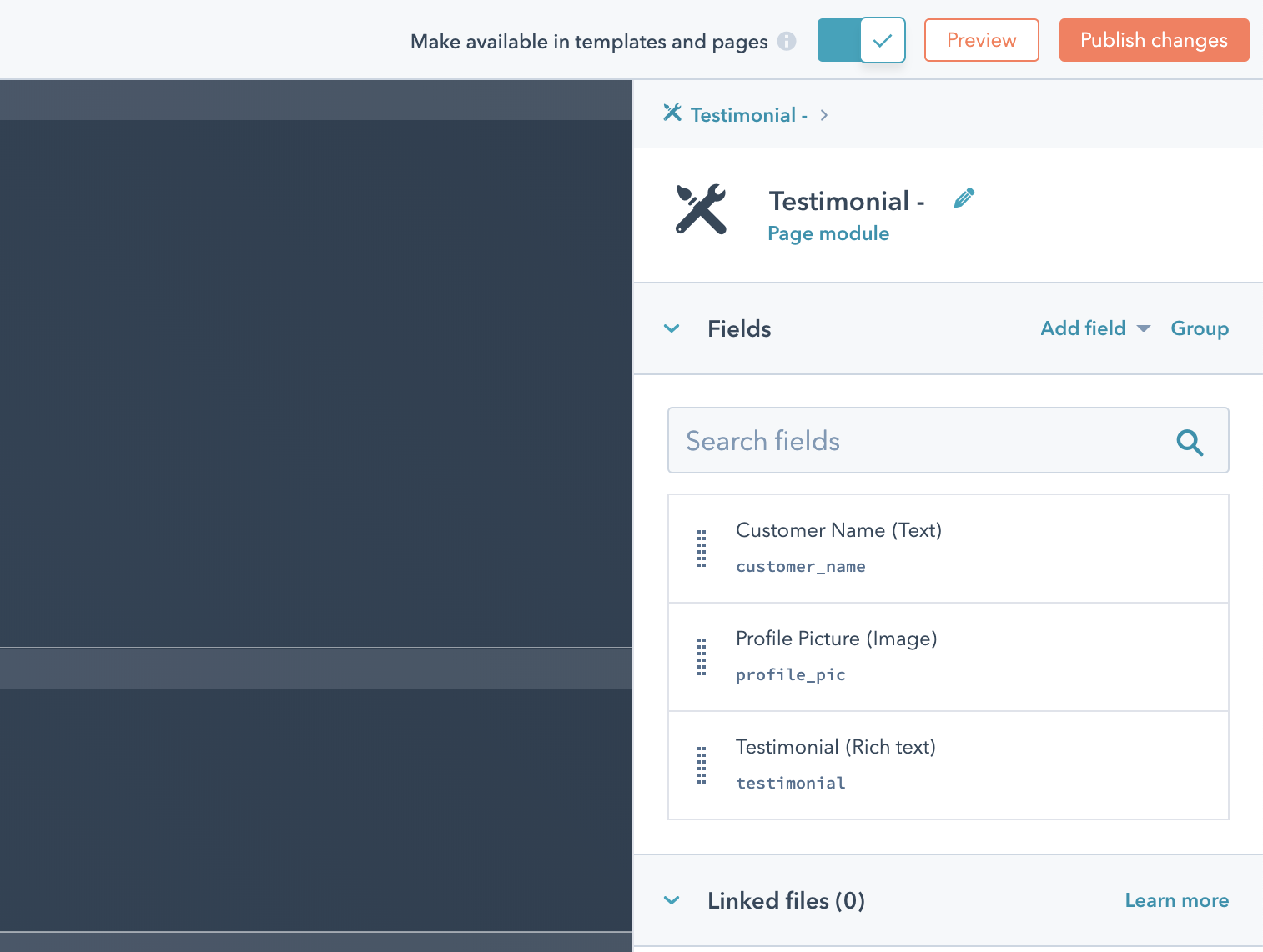 Publish Changes Button Example Publish Changes Button Example