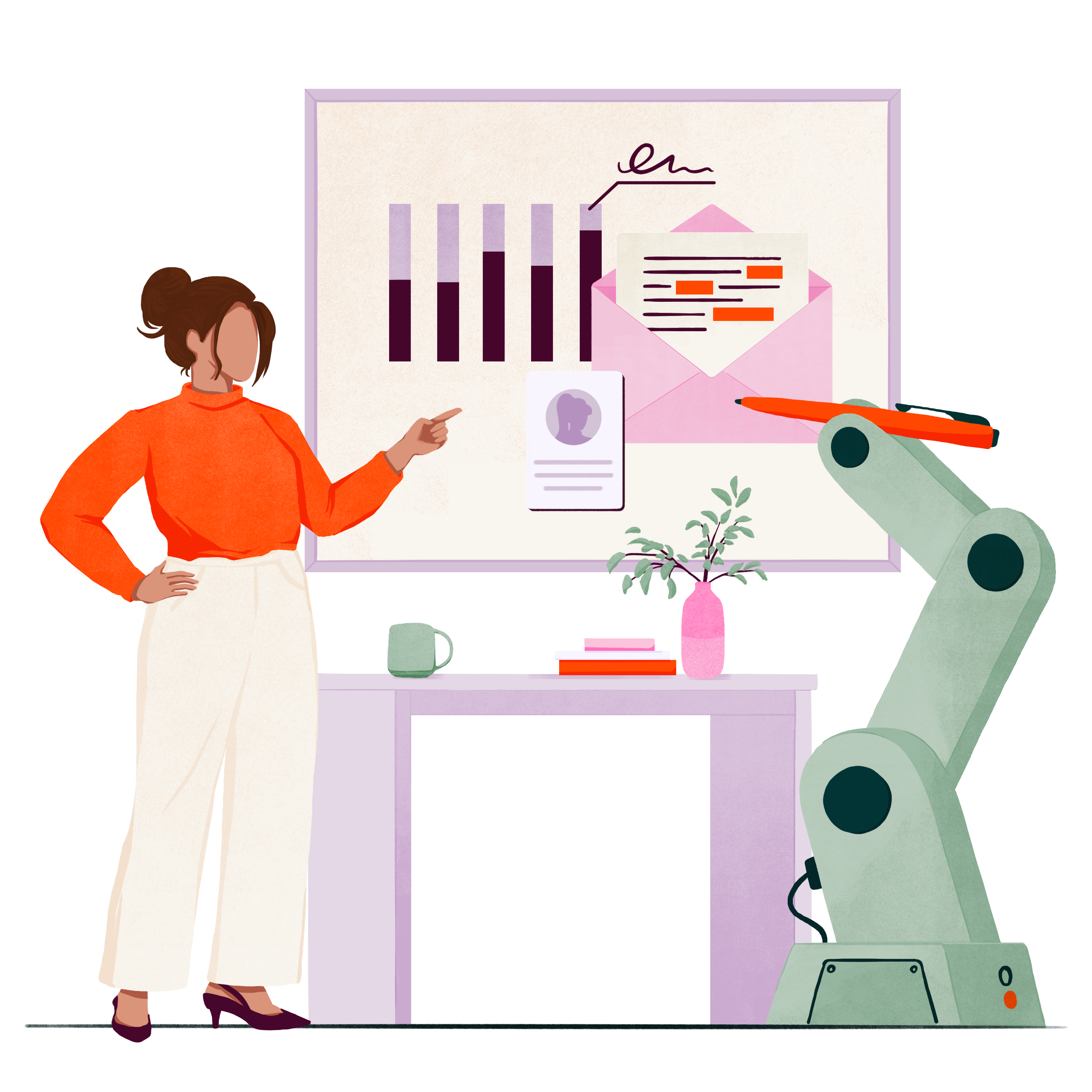 Colorful automation illustration