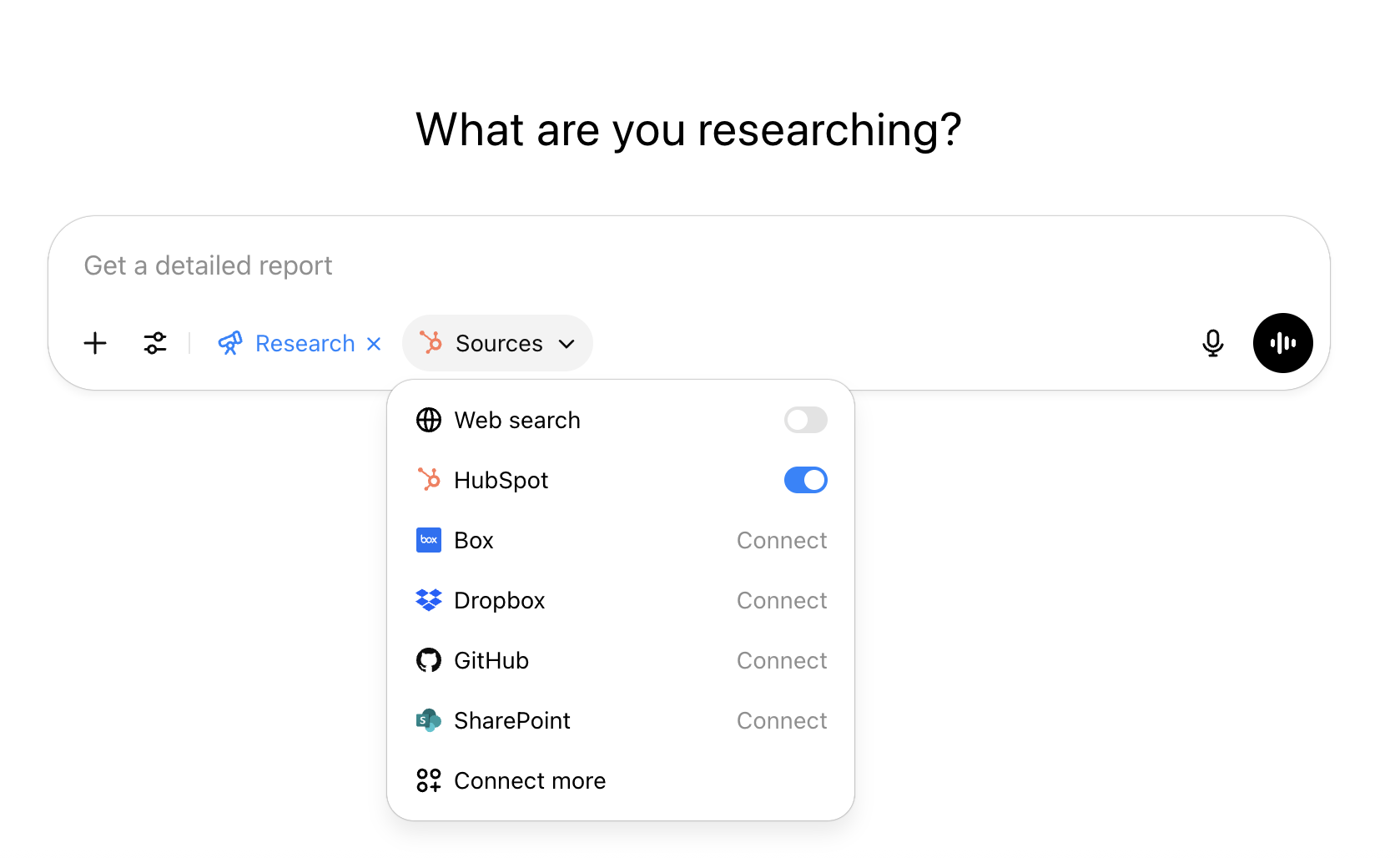 Introducing the HubSpot deep research connector